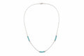 Blue Lagoon Necklace |  Delicate blue crystal beads along a strand of silver.