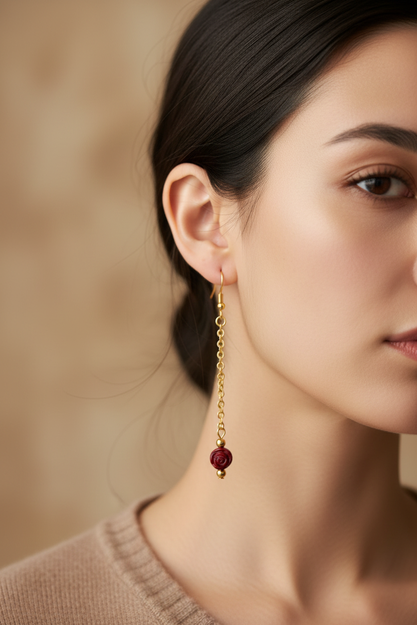 Enchanted Rose Earrings - Whimsical and giftable.