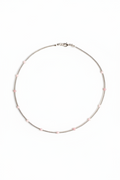 Pink Petal Necklace - A scattering of petals, captured in silver.