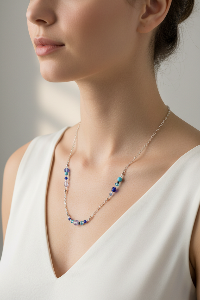 Moonlit Lagoon Necklace - Where moonlight meets the sea