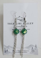 Teal Tassel Earrings