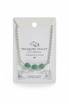 Faceted Green Bead Necklace