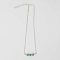 Lagoon Glow Necklace - Silver necklace featuring faceted aqua-green beads.