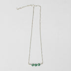 Faceted Green Bead Necklace
