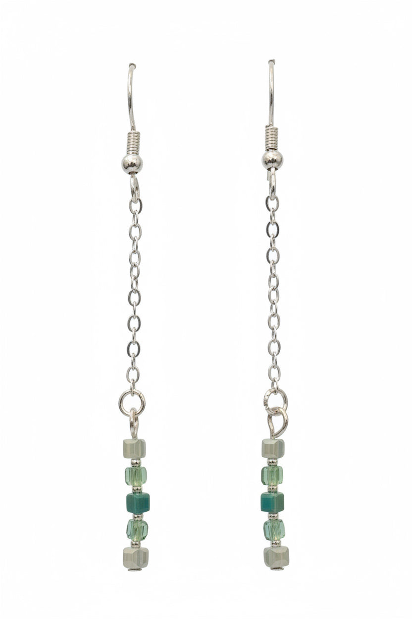 Shades of Green ombré earrings