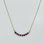 Garnet “Coin” Bead Necklace