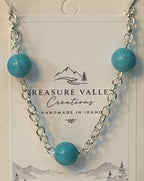 Turquoise Semiprecious Bead Necklace