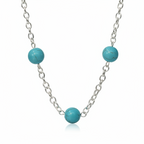 Turquoise Semiprecious Bead Necklace