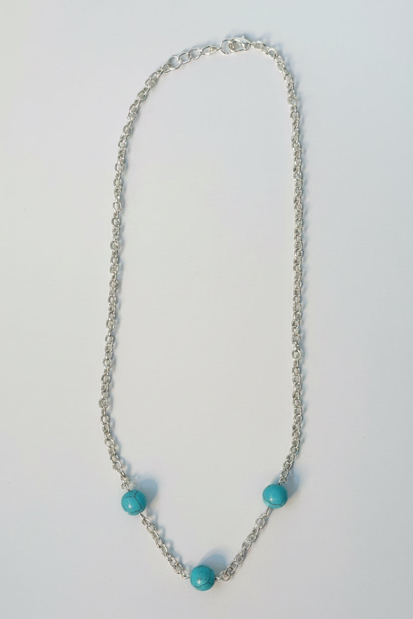 Turquoise Semiprecious Bead Necklace