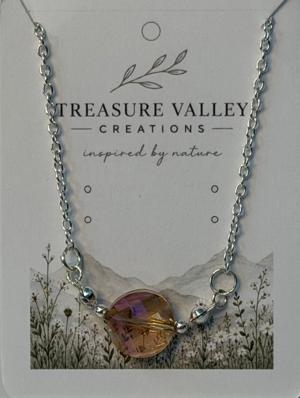 Pink Faceted Gem Statement Necklace