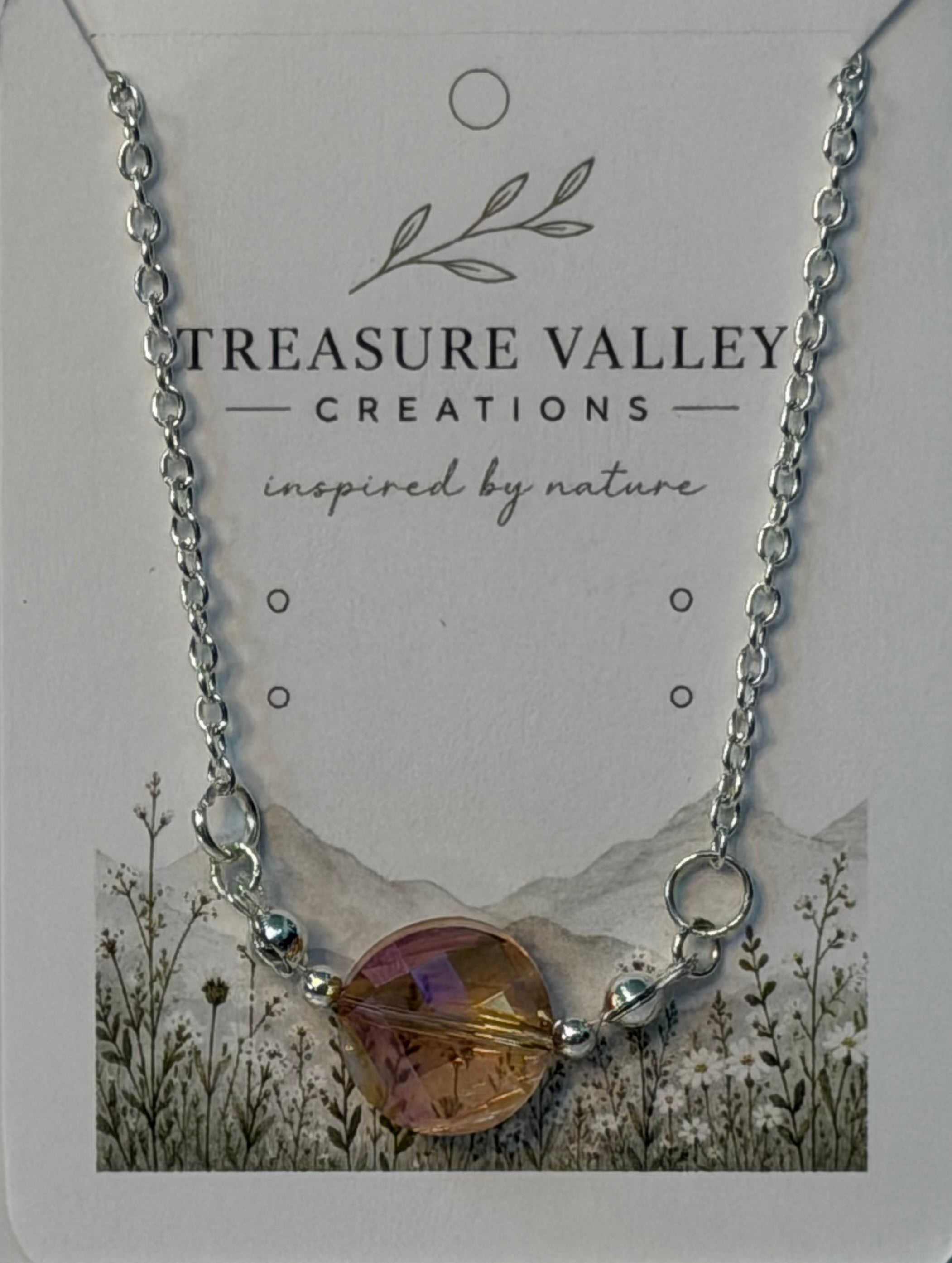Pink Faceted Gem Statement Necklace
