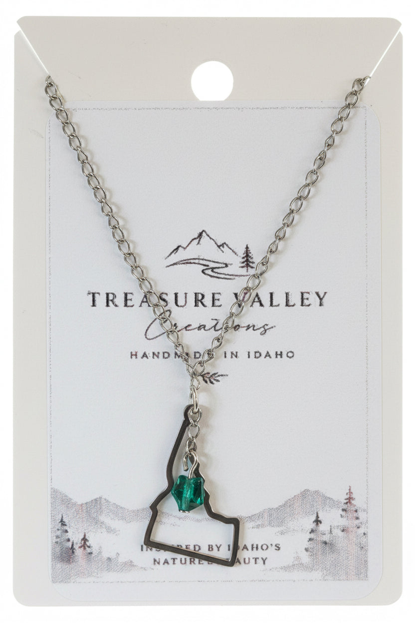 Gem State Stainless Steel (Waterproof) Idaho Necklace
