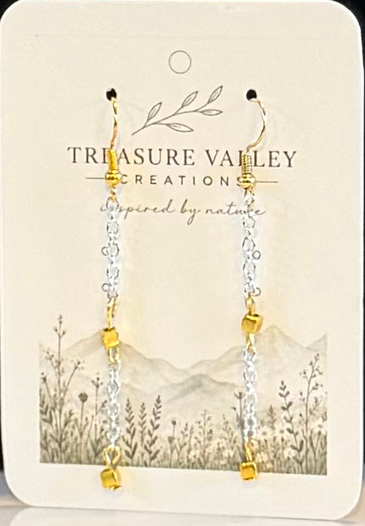 Mixed-Metal Chain Earrings | Silver & Gold Dangles