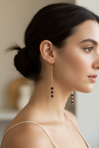 Faceted Purple Drop Earrings