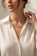 Pink Shell Tile Necklace