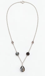 Smoky Crystal Teardrop Necklace