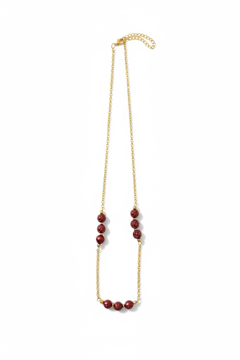 Gold and rose necklace 2