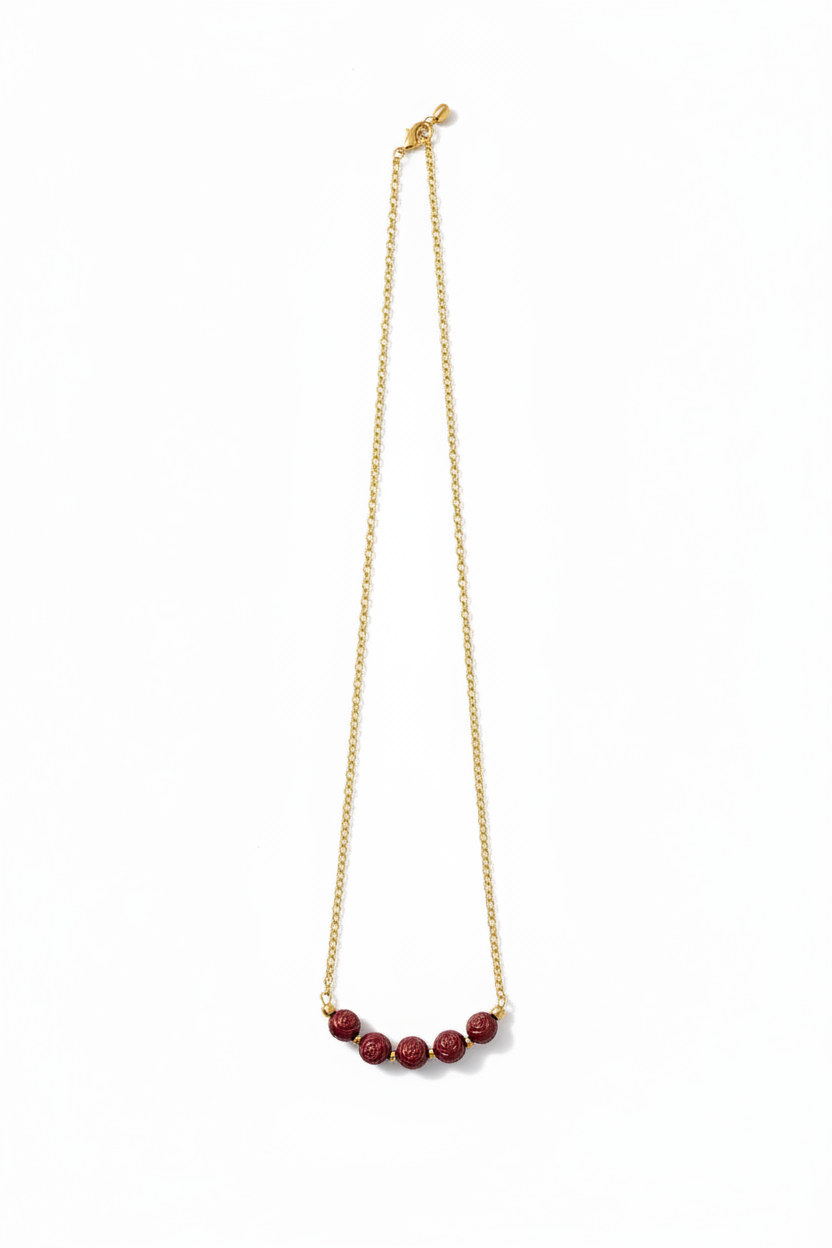 Gold and rose necklace 2