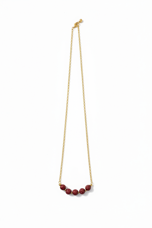 Gold and rose necklace 2