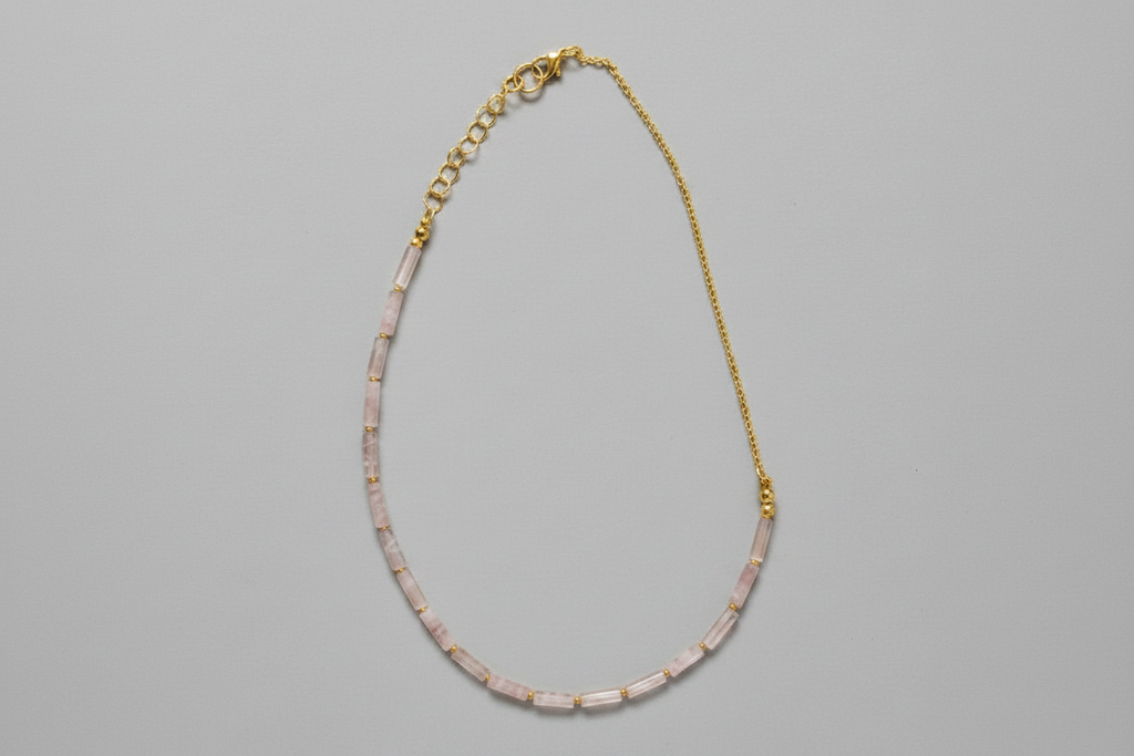 Asymmetric Rosewater Necklace